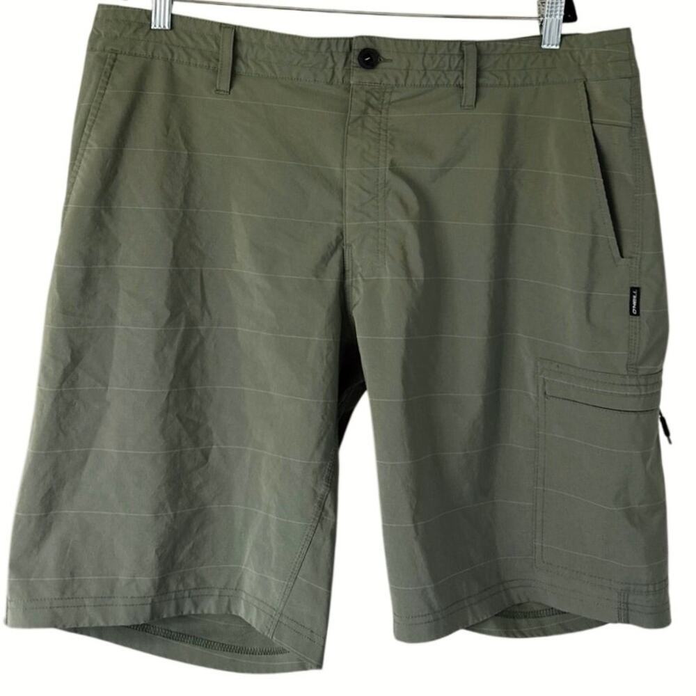 O’NEILL Crossover Shorts NEW Mens Size 38 Green Stretch Pockets